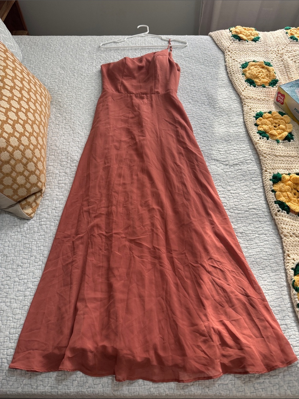 Kennedy Blue One-Shoulder Maxi Dress in Rust for Women